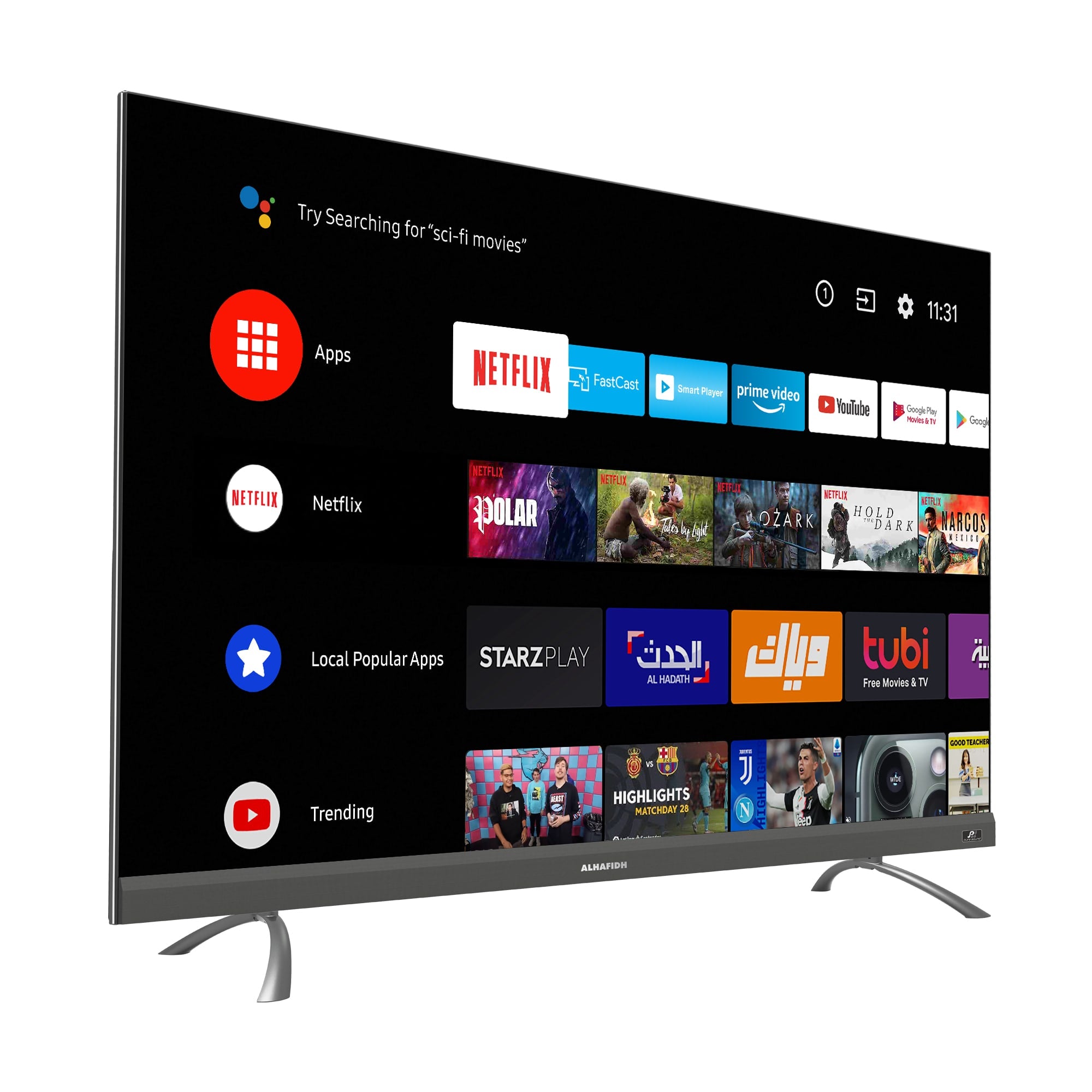 تلفزيون 75 بوصة سمارت اندرويد QLED 4K UHD