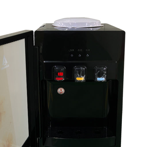 Free Standing Water Dispenser With Refrigerator Yellow