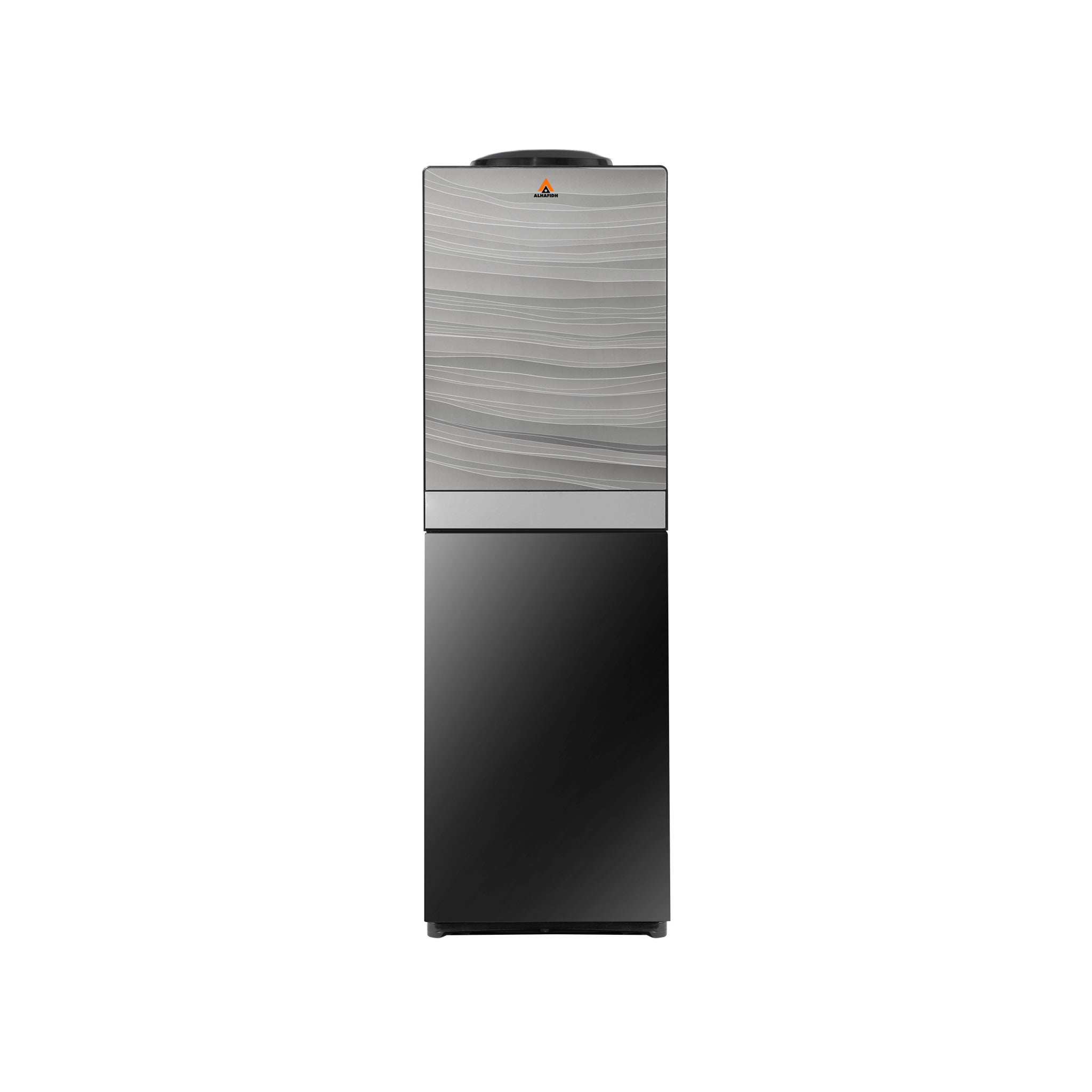 Free Standing Water Dispenser With Refrigerator Gray