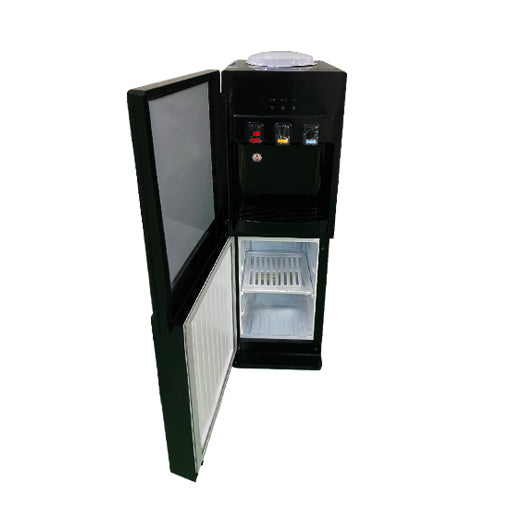 Free Standing Water Dispenser With Refrigerator Gray