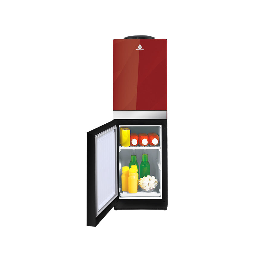 Free Standing Water Dispenser With Refrigerator Red