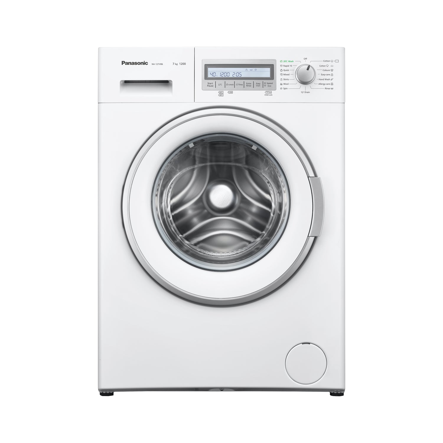 家電 Panasonic Big Wave Wash Panasonic 7KG Front Loading Washing Machine NA-127VB6WAS – ALHAFIDH